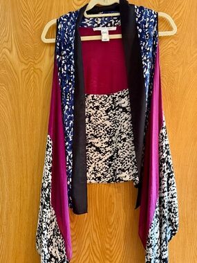 Diane von Furstenberg open-front draped layering piece/vest